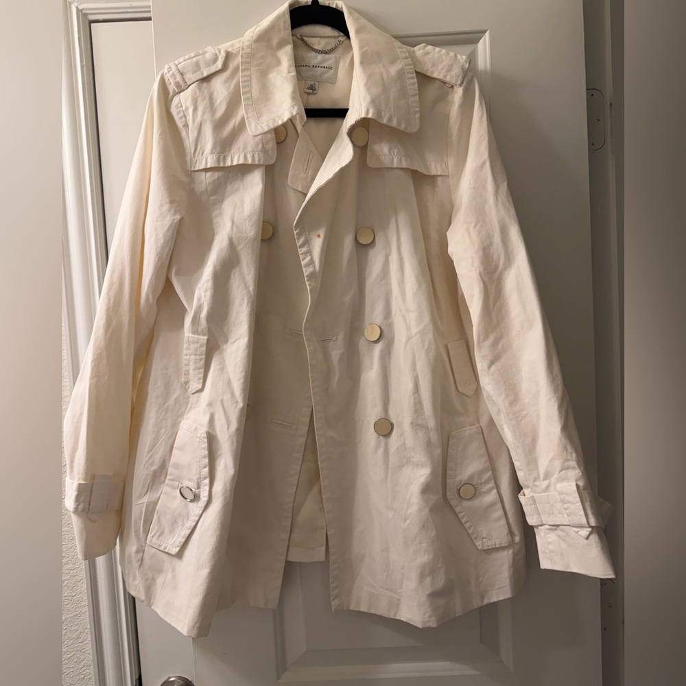 Banana Republic Off-White Trench Coat